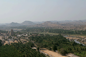 Virupaksha Temple complex on the Tungabhadra River