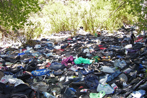 pile of discarded clothes