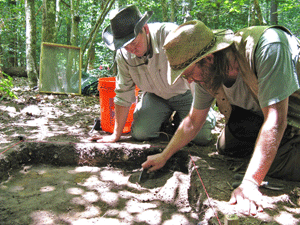 traces of a cabin used by escaped slaves in the Great Dismal Swamp