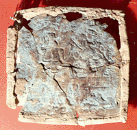 Metal flag found at Shahdad