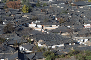 Manwoldae and hanok houses