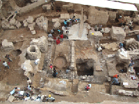 remains of a massive 1st-century A.D. Roman wall