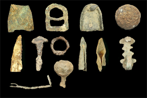 A rich assembly of metal artifacts from the site of Piedras
Marcadas in New Mexico