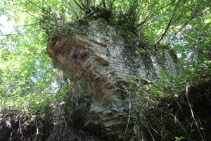 Little remains of a collapsed bridge of the Aqua Traiana in the ravine called the 'Fosso della Calandrina.'