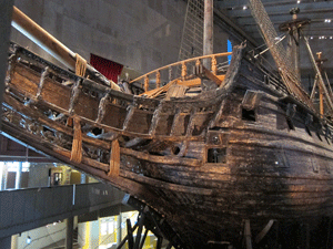 The wreck of Vasa, a 17th-century Swedish warship