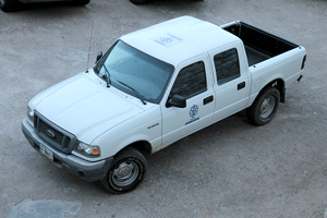trucks bearing
Mexico's National Institute of
Anthropology and History decals